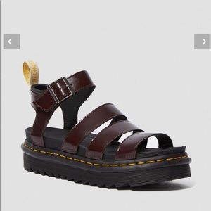 Doc Martens Vegan Blaire Womens Sandals Cherry Red